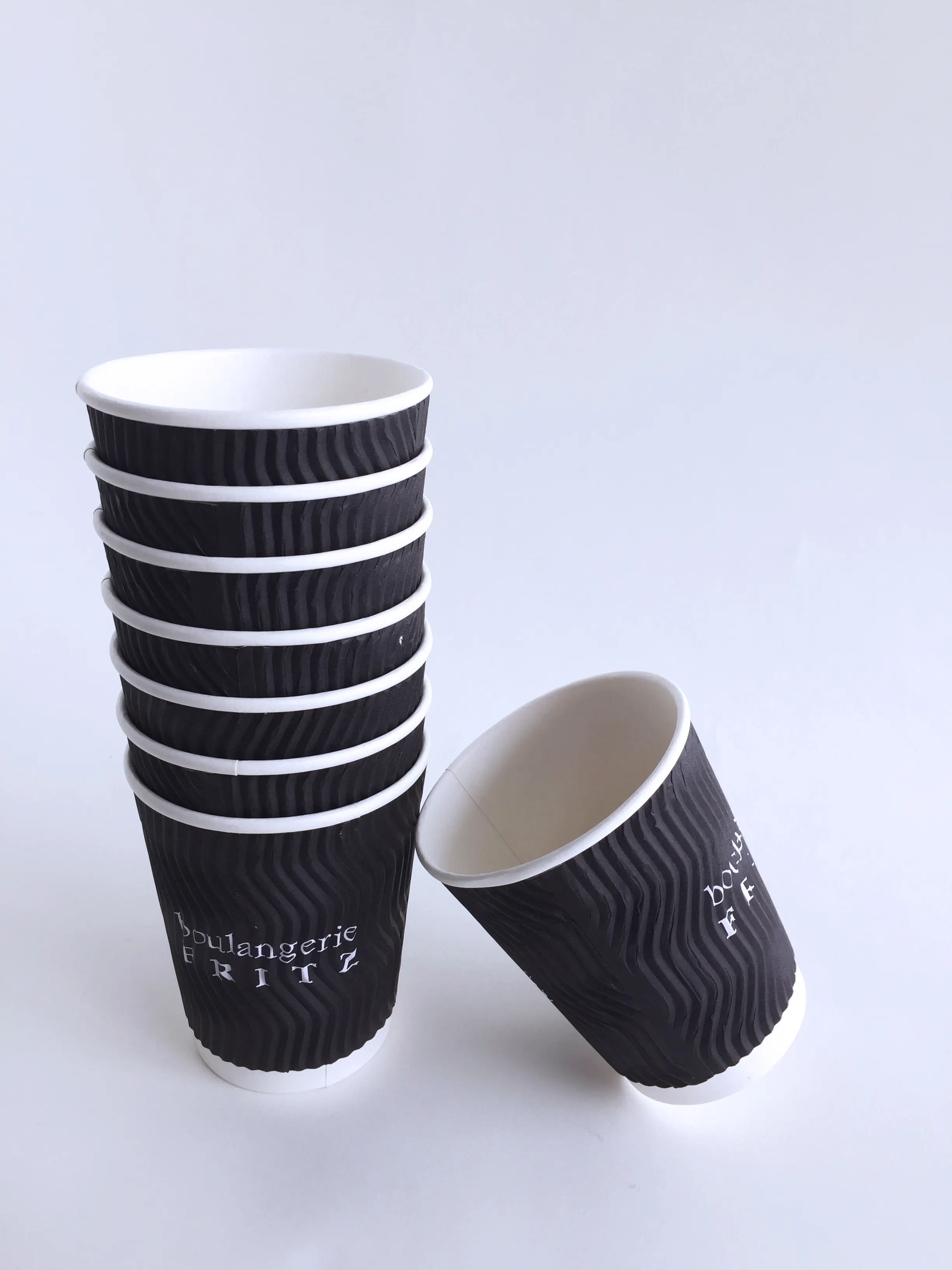 Wholesale manufacturer Single/Double/Ripple Wall Custom Printed Hot Drinking Paper Cup disposable coffee paper cup with lids 8OZ