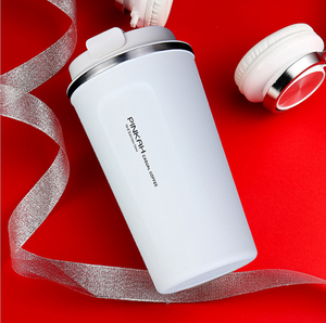 acero inoxidable de viaje taza de café con tapa de agua del coche de <span class=keywords><strong>la</strong></span> botella de vacío de frascos Thermo taza para regalo - Product Image 6