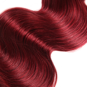 <span class=keywords><strong>La</strong></span> plupart des Promotions Vague de Corps Indien Remy de Cheveux Humains Tissage Rouge Couleur 99j Cheveux Brésiliens - Product Image 5