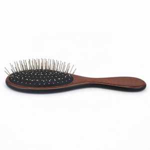 Cepillo <span class=keywords><strong>de</strong></span> masaje <span class=keywords><strong>de</strong></span> plástico <span class=keywords><strong>de</strong></span> color madera, cepillo <span class=keywords><strong>de</strong></span> pelo <span class=keywords><strong>de</strong></span> paleta ovalada <span class=keywords><strong>de</strong></span> metal, para <span class=keywords><strong>enredos</strong></span> húmedos, venta al por mayor - Product Image 4