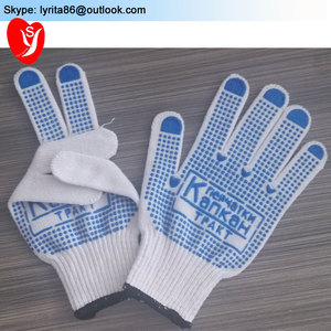 Guantes de Algodón con Puntos de Goma Antideslizantes, Equipo de Protección Personal, Guantes de PVC Blancos con Puntos, Precio Más Bajo - Product Image 5
