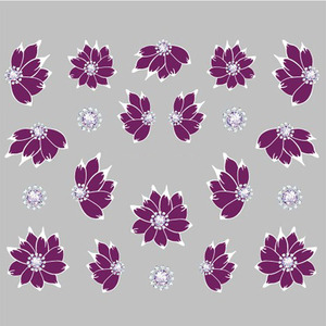 Patrón personalizado pintura de flor de <span class=keywords><strong>agua</strong></span> negro arte etiqueta engomada del clavo - Product Image 5
