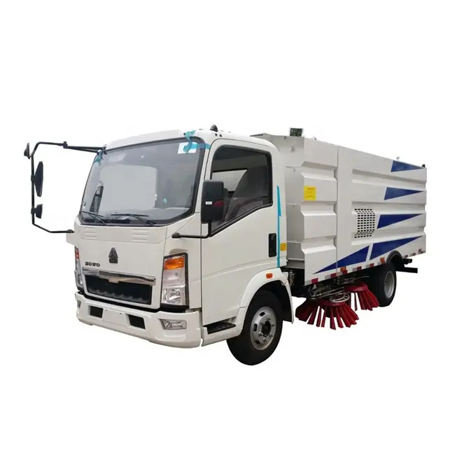 Sinotruk HOWO RHD quét xe tải gắn đường máy quét vỉa hè sweeper cho bán