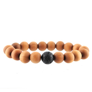 Cuentas de Lava naturales de 8mm, difusor curativo, pulsera de energía con letras en inglés de héroes - Product Image 5