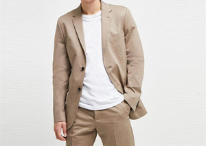 Trajes Casuales Color Caqui para <span class=keywords><strong>Hombre</strong></span>, Corte <span class=keywords><strong>Entallado</strong></span>, Trajes de Boda, Traje de Novio, <span class=keywords><strong>Terno</strong></span> de 2 Piezas (Chaqueta y Pantalones), Blazer para Padrino, Traje para el Mejor <span class=keywords><strong>Hombre</strong></span> - Product Image 5