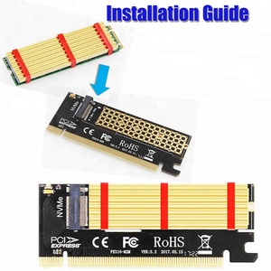 M.2 NVMe SSD NGFF PCIE <span class=keywords><strong>3</strong></span>.0 X16 / X4 adaptörü M Anahtar arabirim kartı Desteği PCI Express <span class=keywords><strong>3</strong></span>.0 x4 soğutucu ile - Product Image 4