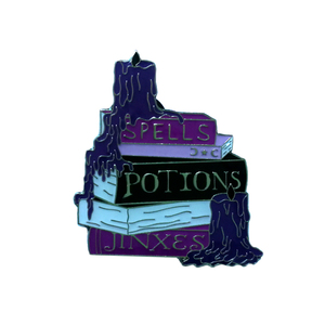 Accesorios para Halloween negro personalizada <span class=keywords><strong>libro</strong></span> de magia vela esmalte hecho broches pines - Product Image 1