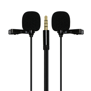 Nouveaux Produits à Double Tête Revers <span class=keywords><strong>clipsable</strong></span> à Condensateur Omnidirectionnel Micro Cravate pour iPhone - Product Image 2