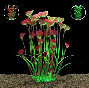 Plantes artificielles en plastique pour <span class=keywords><strong>aquarium</strong></span>, décoration de réservoir à poissons. - Product Image 1
