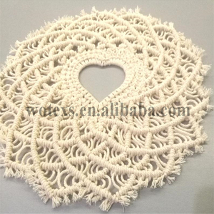 TR1004 vendita Calda <span class=keywords><strong>runner</strong></span> macrame decorazione Maglia di cotone stuoia di tabella accessori di cerimonia nuziale Rotonda boho macrame <span class=keywords><strong>runner</strong></span> - Product Image 5