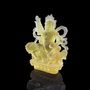 Saphir Cadeau Articles Quartz Statue De Bouddha De Cristal Verre