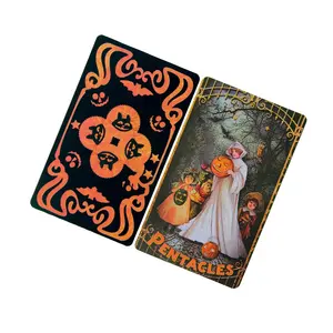 Wjpc-Factory Prijs Custom Gold Randen Tarot Kaarten Afdrukken Tarot Decks Met Boekje