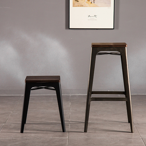 Barato moderno forjado de hierro de Metal silla taburete <span class=keywords><strong>Vintage</strong></span> Industrial Silla de Bar pintura sillas de Metal - Product Image 6