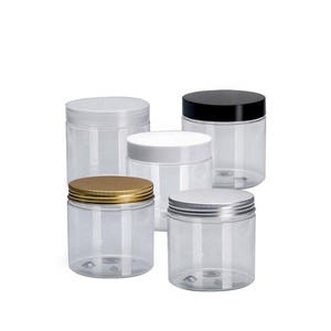 <strong>Manufacturer</strong> <strong>PET</strong> Clear Empty Plastic <strong>Jar</strong> With Aluminum/Plastic Lids