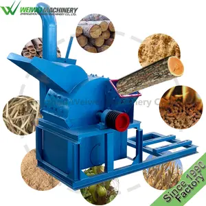 WEIWEI Mesin Limbah Kayu Hammer Mill Sawmill Debu Melihat Crusher dan Jerami Grinder Wood Sawmill