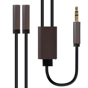 Aux óptico serie RS232 <span class=keywords><strong>Jack</strong></span> serpiente <span class=keywords><strong>3</strong></span>,<span class=keywords><strong>5mm</strong></span> de dos puertos de vídeo con Control de volumen de <span class=keywords><strong>Audio</strong></span> <span class=keywords><strong>Cable</strong></span> - Product Image 4