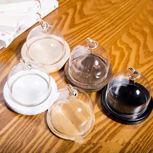 Amazon Hot Selling Hand Made Groothandel Prijs Mini Bloem Glas Dome Kleine Glazen Koepel Voor Thuis Decoratie