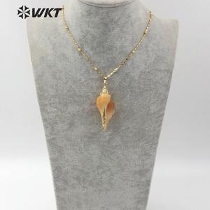 WT-JN062 Large <span class=keywords><strong>Conch</strong></span> <span class=keywords><strong>Shell</strong></span> With GoldメッキWomen Jewelry Pendant Sea <span class=keywords><strong>Shell</strong></span> 18インチ<span class=keywords><strong>Natural</strong></span> Big Trumpet <span class=keywords><strong>Shell</strong></span> Necklace