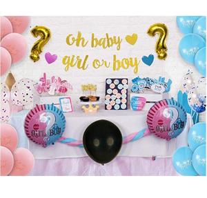 Ensemble de 94 pièces de fournitures pour fête de révélation du sexe | Ensemble de décorations mignonnes révélant le sexe pour Baby Shower | Excitant B - Product Image 2