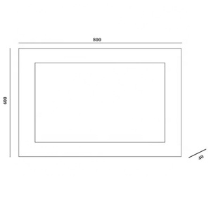 contemporain design éclairer beauté sans cadre anti-buée de mur de salle de bains capteur tactile LED lumière miroir avec motif - Product Image 4