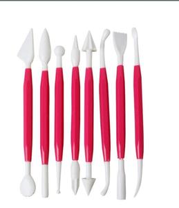 Décoration de gâteau à Fondant, 8 pièces, fleur, sucre, artisanat outils de modélisation, argile - Product Image 2