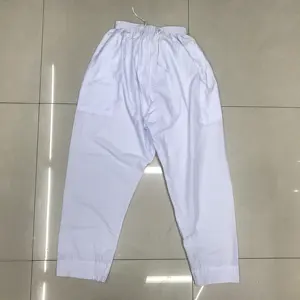 Ropa musulmana tradicional pantalones árabes blancos para hombre