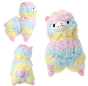 Ücretsiz kargo gökkuşağı alpaka peluş oyuncak lama alpacasso bebek dolması peluş hayvan oyuncaklar pelu oyuncak