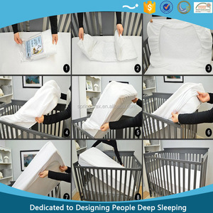 Bambou <span class=keywords><strong>berceau</strong></span> matelas matelassé ivoire blanc bambou matelassé housse de matelas - Product Image 2