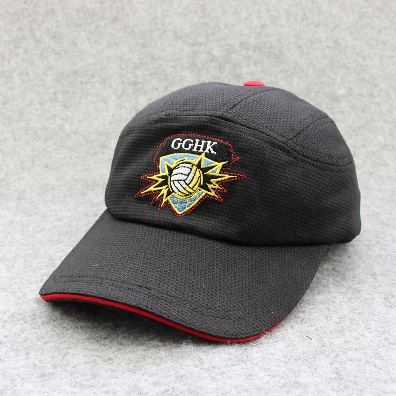Special Design Design 5 panels baseball cap and hat with sandwich and's logo embroidery