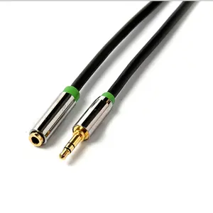 Kabel AV Jack 3.5Mm Lapis Emas Stereo, Speaker Portabel Stereo Mobil Tablet Pemutar MP3 untuk Ponsel Pintar