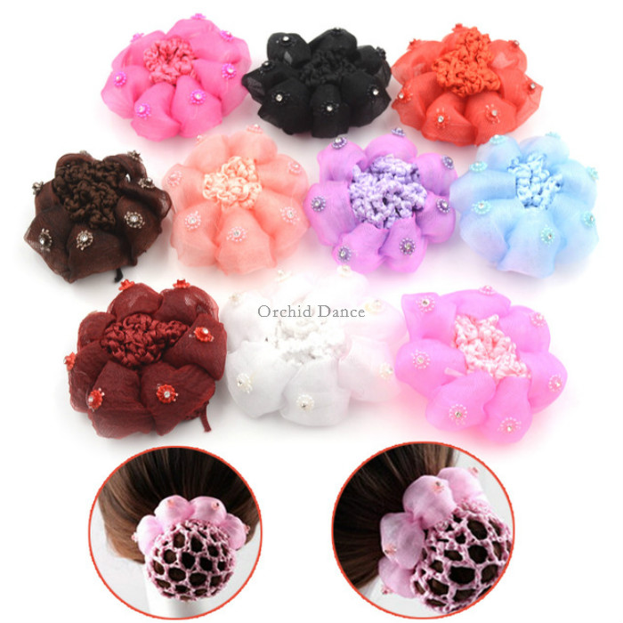 Лидер продаж, модный детский пучок головы для девочек, Одежда для танцев балета, катания на коньках, гимнастики, тренировок, вязания крючком, декоративная сетка для волос