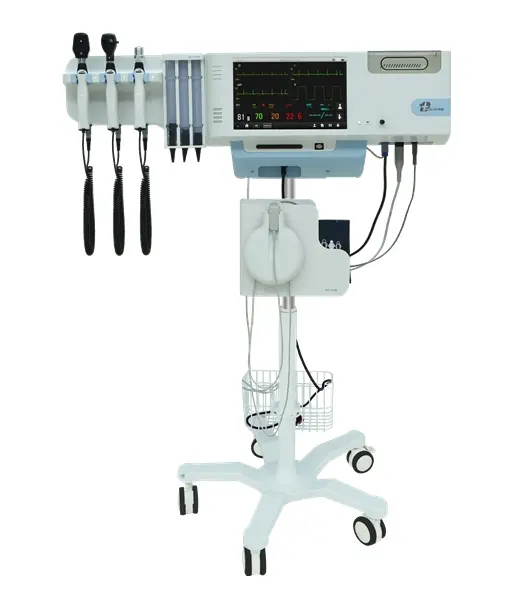Entegre arabası tipi oftalmoskop, otoskop, laringoskop yaşamsal belirtiler izleme cihazı monitör teşhis sistemi