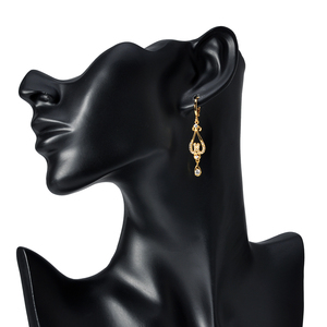 24 K oro plateado/925 de plata esterlina <span class=keywords><strong>austriaca</strong></span> Cubic Zirconia cristal pendientes para las mujeres - Product Image 4