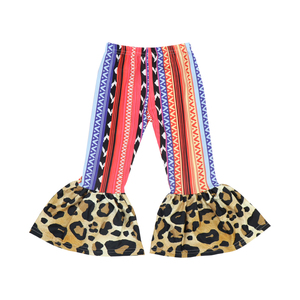 2023 Hot kids cheetah cow prints pants girls baggy long bell bottom pants leggings per <span class=keywords><strong>bambina</strong></span> <span class=keywords><strong>pantaloni</strong></span> per l'estate - Product Image 4