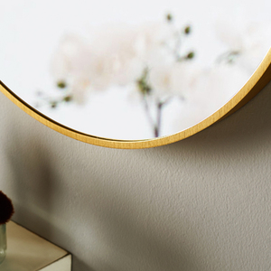 Venta al por mayor habitación decorativo antiguo <span class=keywords><strong>oro</strong></span> enmarcado grandes de plata <span class=keywords><strong>espejo</strong></span> de pared redondo - Product Image 3