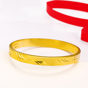 AW9041902 <span class=keywords><strong>xuping</strong></span>-pulsera y brazaletes sencillos de aleación de color dorado de 24k + brazaletes de bangkok + brazaletes de <span class=keywords><strong>oro</strong></span> - Product Image 3