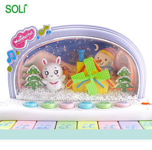 Đồ Chơi Âm Nhạc Cho Bé Đèn Bàn Phím Nhỏ Bông Tuyết Cối Xay Gió Bàn Phím Đồ Chơi - Product Image 2