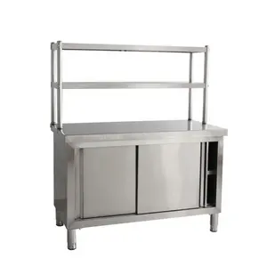 2022 Professional Stainless Steel Restaurant Dining Table Work Table <strong>Worktable</strong> With Cabinet - Product Image 1