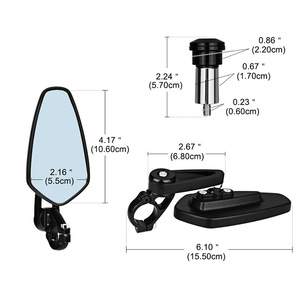Meilleure vente de <span class=keywords><strong>moto</strong></span> modifié rétroviseur <span class=keywords><strong>guidon</strong></span> miroir <span class=keywords><strong>22</strong></span> <span class=keywords><strong>MM</strong></span> poignée en aluminium miroir - Product Image 2