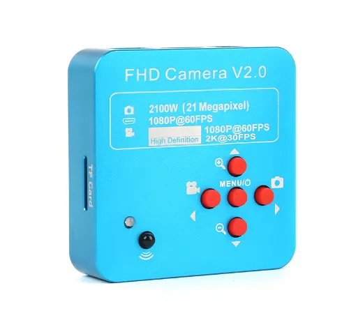 Microscópio de vídeo digital e eletrônico, lupa de câmera para reparo de telefone pcb, 1080p 60fps 2k 4800w 48mp HD-MI usb 16g tf