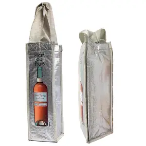 Оптовая продажа, изолированная сумка-холодильник для винных бутылок для путешествий и пикника