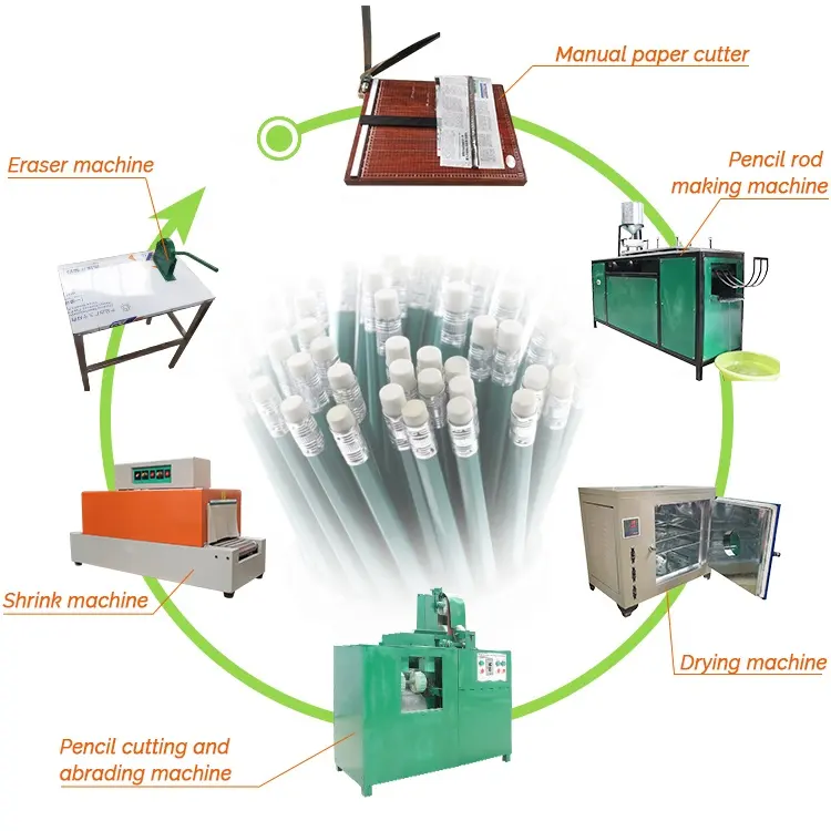 Lápis de papel reciclado de resíduos, máquina para fazer máquinas de linha de produção
