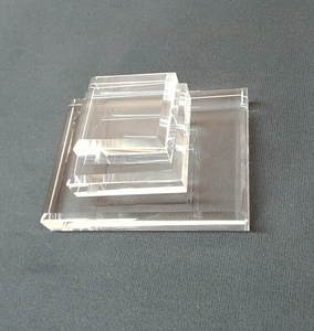Factory Custom Supply Hand Polished Cast <strong>Acrylic</strong> Beveled Display <strong>Block</strong> - Product Image 1