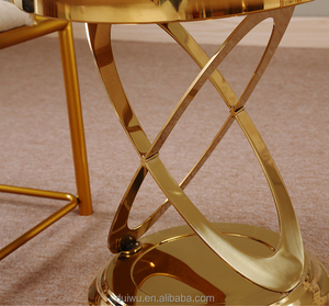 Moderne or couleur <span class=keywords><strong>salon</strong></span> meubles blanc naturel <span class=keywords><strong>coin</strong></span> de <span class=keywords><strong>table</strong></span> en marbre - Product Image 4