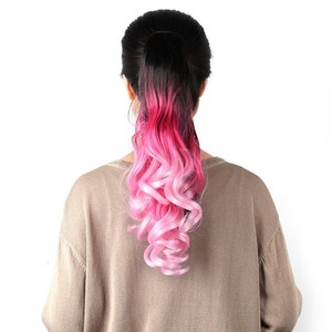 Commercio all'ingrosso dei capelli umani brasiliani del virgin di remy di colore rosa caldo clip in estensioni dei capelli - Product Image 3