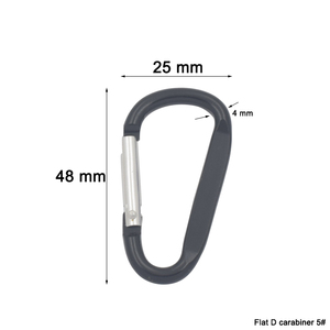 Logo Laser Kustom Murah Aluminium Flat D Carabiner untuk Tas - Product Image 4