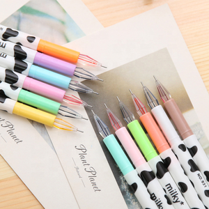 Pena Gel Tanda Tangan Kartun Kreatif 12 Warna Susu Warna-warni Pulpen Gel Kawaii - Product Image 4
