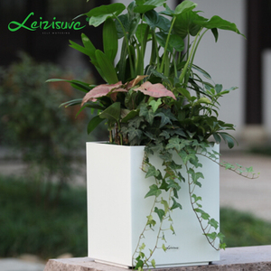 High Quality Luxury Garden Pot Modern Home Decor <strong>Large</strong> Plastic Big <strong>Square</strong> <strong>Planter</strong> with Self-Watering System - Product Image 5