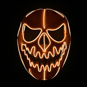 Máscara Decorativa de Halloween, Máscaras Divertidas, Excelentes Artículos para Fiestas, Máscara de <span class=keywords><strong>Calabaza</strong></span> con Cable EL - Product Image 5