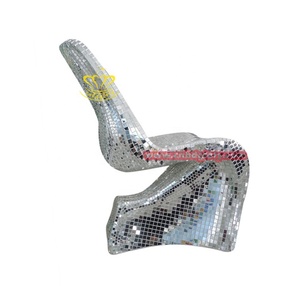 Commercio all'ingrosso interno grottesco Design arte scultura in fibra di vetro mosaico viso sedia in resina artigianato per la decorazione di forma sedie - Product Image 5